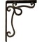 Ekena Millwork Orleans Wrought Iron Bracket, (Single center brace), Antiqued Brass 1 1/2"W x 7 1/2"D x 10"H BKTM01X07X10SOLABS - alternate 2